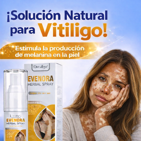 Spray Asesino de Vitiligo Evenora Herbal Spray | Reactiva tu melanina. Recupera tu tono. Domina tu piel.